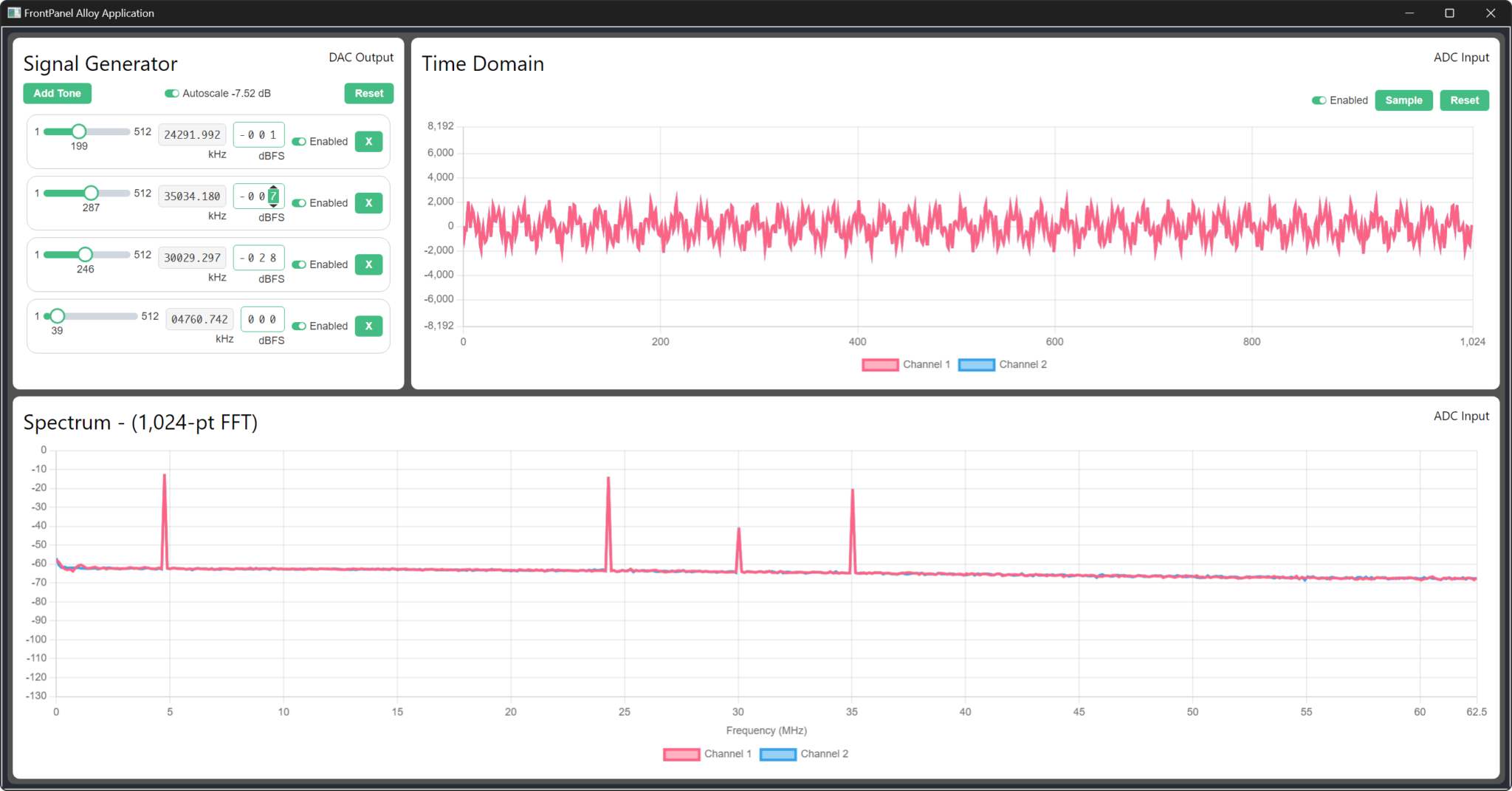 Example: High Speed DAC/ADC - Opal Kelly Documentation Portal